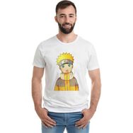 Qivi Anime Naruto Uzamaki Baskılı Beyaz Erkek Örme T-shirt