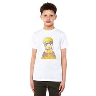 Qivi Anime Naruto Uzamaki Baskılı Unisex Çocuk Beyaz T-shirt