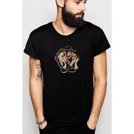 Qivi Anime One Piece Luffy Baskılı Siyah Erkek Örme T-shirt