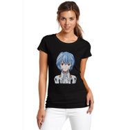 Qivi Anime One Punch Man Baskılı Örme Siyah SFK0633KDNTS Kadın T-shirt