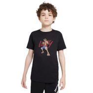 Qivi Anime Onepiece Luffy Baskılı Siyah Erkek Çocuk T-shirt