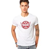 Qivi Aoa Good Luck Baskılı Beyaz Erkek Örme T-shirt