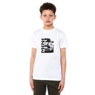 Qivi Araba Mini Baskılı Unisex Çocuk Beyaz T-shirt