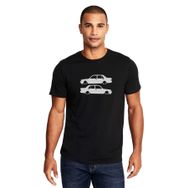 Qivi Araba Şahin Baskılı Siyah Erkek Örme T-shirt