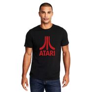 Qivi Atari Logo Baskılı Siyah Erkek Örme T-shirt