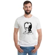 Qivi Atatürk 23 Nisan Baskılı Beyaz Erkek Örme T-shirt