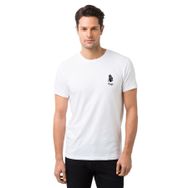Qivi Başak Burcu Baskılı Beyaz Erkek Örme T-shirt