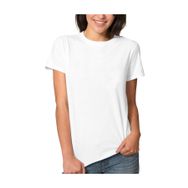 Qivi Baskısız Düz Sade Baskılı Beyaz Örme Kadın T-shirt