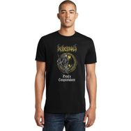 Qivi Behemoth Devil's Conquistadors Baskılı Siyah Erkek Örme T-shirt