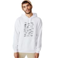 QIVI BGA0843-ERKKP Anime Naruto Baskılı Beyaz Erkek Uzun Kol Örme Sweatshirt