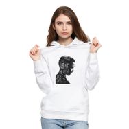 Qivi BGA0893-KDNKP 11 Eleven Millie Bobby Baskılı Örme Kadın Beyaz Kapüşonlu Sweatshirt