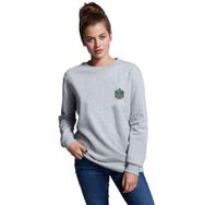 Qivi BGA2017-KDNSWa1 Hogwarts Slytherin Baskılı Örme Kadın Beyaz Sweatshirt