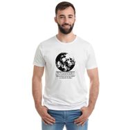 Qivi Bikes World Baskılı Beyaz Erkek Örme T-shirt