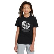 Qivi Bikes World Baskılı Unisex Çocuk Siyah T-shirt