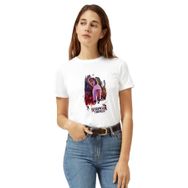 Qivi Billy Wallpaper Kadın Beyaz Kadın Örme T-shirt