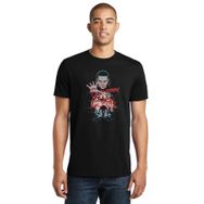 Qivi Bitchin Baskılı Siyah Erkek Örme T-shirt
