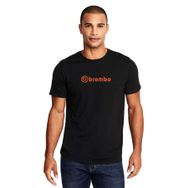 Qivi Brembo Logo Baskılı Siyah Erkek Örme T-shirt