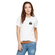 Qivi Bts Jin 92 Baskılı Beyaz Kadın Örme T-shirt