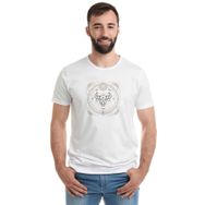 Qivi Burç Boğa Taurus Baskılı Beyaz Erkek T-shirt