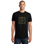 Qivi Burç Yay Sagittarius Baskılı Siyah Erkek Örme T-shirt