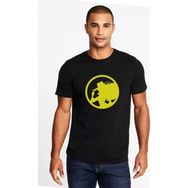 Qivi Carmen Sandiego Logo Blue Side Baskılı Siyah Erkek Örme T-shirt