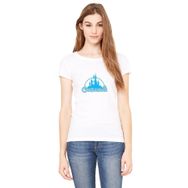 Qivi Castlevania Pixel Logo Baskılı Beyaz Kadın Örme T-shirt