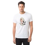 Qivi Ciri Metal Rock Baskılı Beyaz Erkek T-shirt