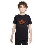 Qivi Crackdown Logo Baskılı Unisex Çocuk Siyah T-shirt