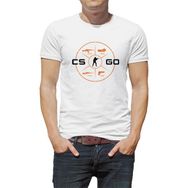 Qivi Cs Go Menu Baskılı Beyaz Erkek T-shirt