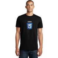 Qivi CSS Baskılı Siyah Erkek Örme T-shirt
