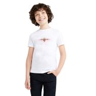 Qivi Diablo Baskılı Beyaz Unisex Çocuk T-shirt