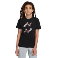 Qivi Dj Monkey Baskılı Unisex Çocuk Siyah T-shirt
