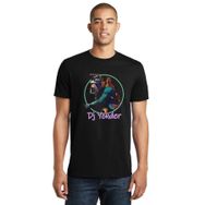 Qivi DJ Yonder Baskılı Siyah Erkek Örme T-shirt