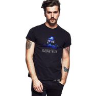 Qivi Doctor Who Angels Have The Phone Baskılı Siyah Erkek Örme T-shirt