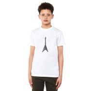 Qivi Drawing Rock Guitar Baskılı Beyaz Unisex Çocuk T-shirt