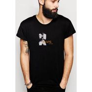 Qivi Elvis On Stage Baskılı Siyah Erkek Örme T-shirt
