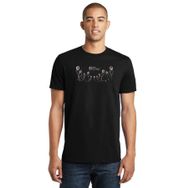 Qivi EXO From K Pop Baskılı Siyah Erkek Örme T-shirt