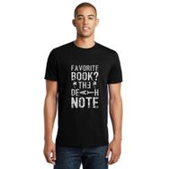 Qivi Favori Book Death Baskılı Siyah Erkek Örme T-shirt