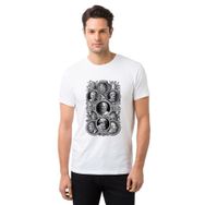 Qivi Filozoflar Baskılı Beyaz Erkek T-shirt