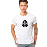 Qivi Finn Baskılı Beyaz Erkek T-shirt