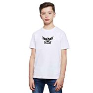 Qivi Flight Logo Air Flight Logo Baskılı Beyaz Unisex Çocuk T-shirt