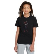 Qivi Fortnite Siyah Adam Baskılı Unisex Çocuk Siyah T-shirt