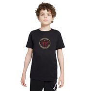 Qivi Fringe Division Logo Baskılı Unisex Çocuk Siyah Sweatshirt
