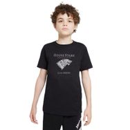 Qivi G O T House Stark Baskılı Unisex Çocuk Siyah Sweatshirt