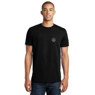 Qivi Gemi Dümeni Göğüs Baskılı Siyah Erkek Örme T-shirt