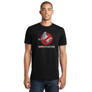 Qivi Ghostbusters Logo Black Baskılı Siyah Erkek Örme T-shirt
