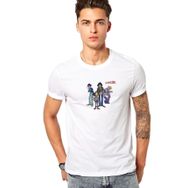 Qivi Gorillaz Jpeg Baskılı Beyaz Erkek Örme T-shirt