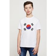 Qivi Güney Kore South Korea Baskılı Beyaz Unisex Çocuk T-shirt