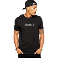 Qivi Html Baskılı Siyah Erkek Örme T-shirt