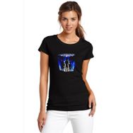 Qivi Hypocrisy the Arrival Baskılı Siyah Örme Kadın T-shirt